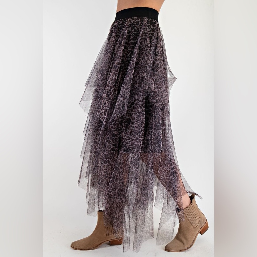 Easel ANIMAL PRINT POWER MESH BALLERINA SKIRT - Picture 4 of 5